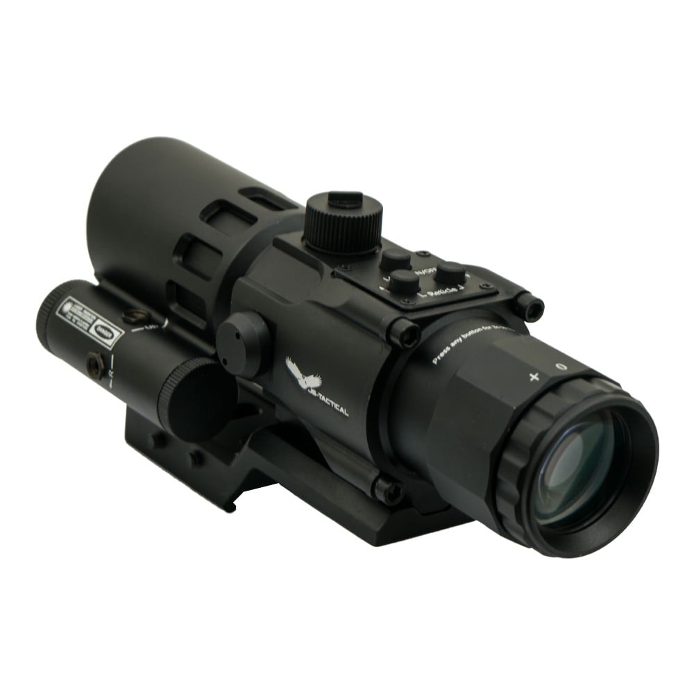 Prisma Scope 4X32 con laser rosso nero di JS-TACTICAL