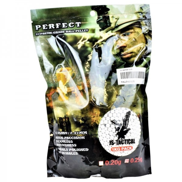 Pallini Perfect 0,25g bianchi di JS-TACTICAL