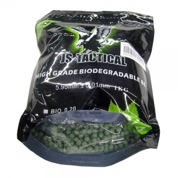 Pallini bio 0.23g verdi di JS-TACTICAL