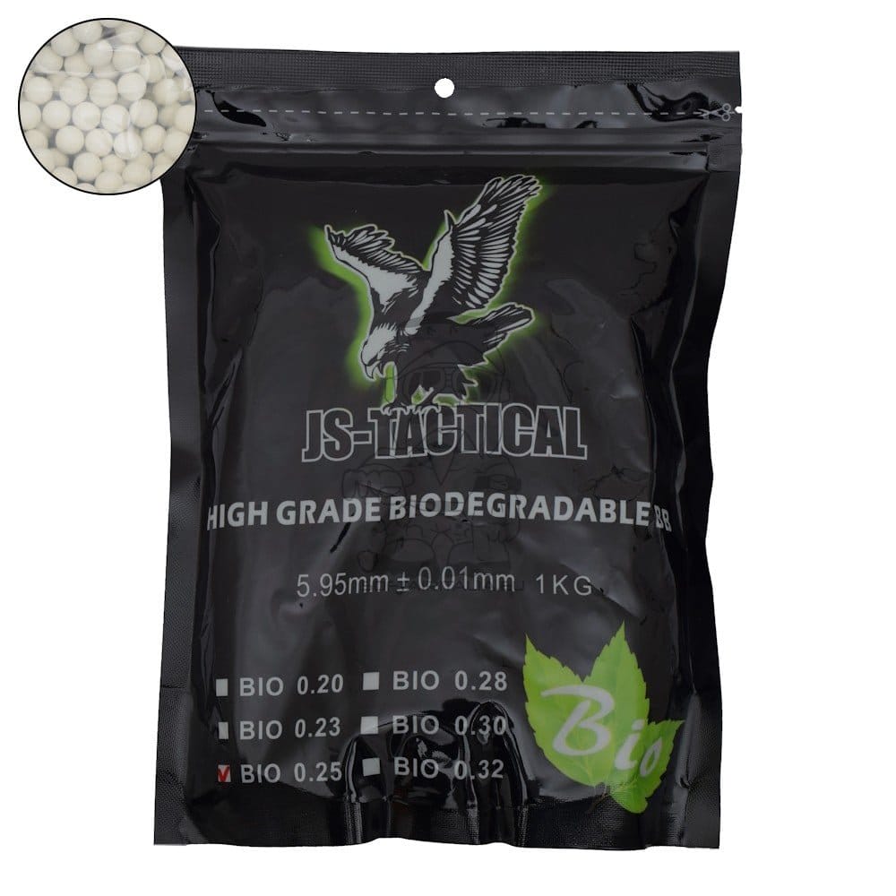 Pallini bio 0.25g bianchi di JS-TACTICAL