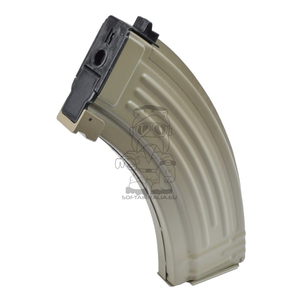 Caricatore maggiorato 500 colpi con cordino per AK tan di JS-TACTICAL