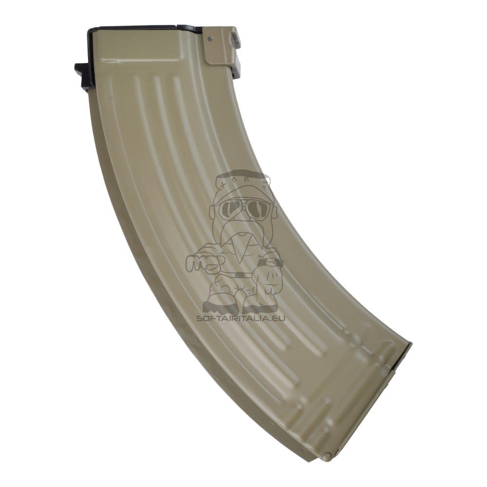 Caricatore maggiorato 500 colpi con cordino per AK tan di JS-TACTICAL