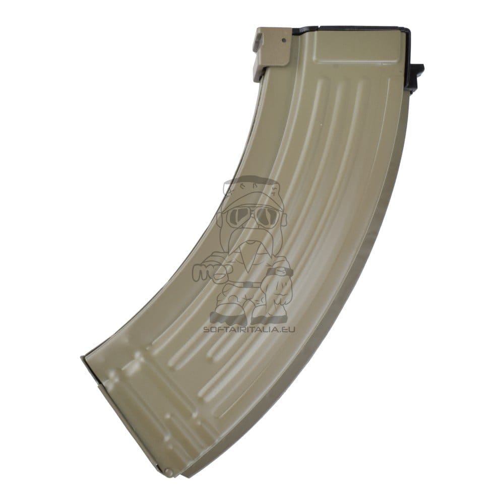 Caricatore maggiorato 500 colpi con cordino per AK tan di JS-TACTICAL
