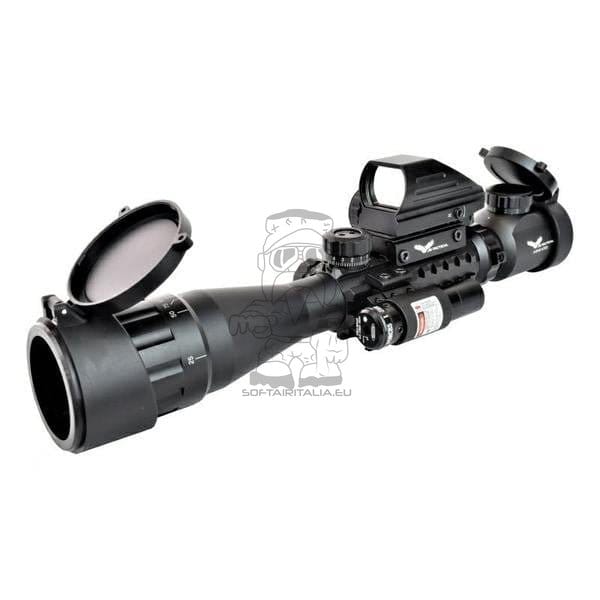 Combo Ottica 3-9x40mm con Red Dot e Laser di JS-TACTICAL