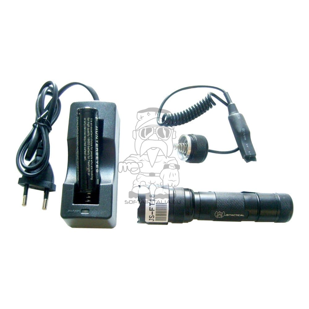 Torcia LED 200 Lumen full metal di JS-TACTICAL