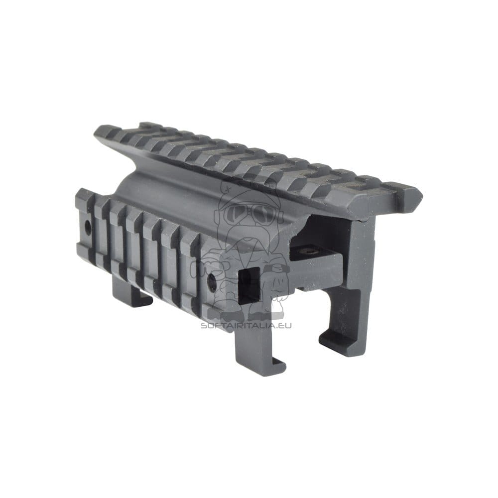 Doppia Slitta 20mm con Attacco MP5 Nera di JS-TACTICAL
