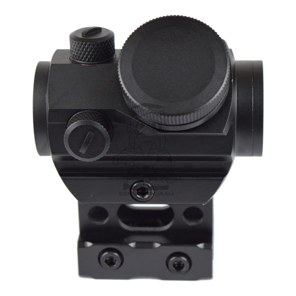 Red Dot Sight con rialzo 1" e batteria integrata nero di JS-TACTICAL