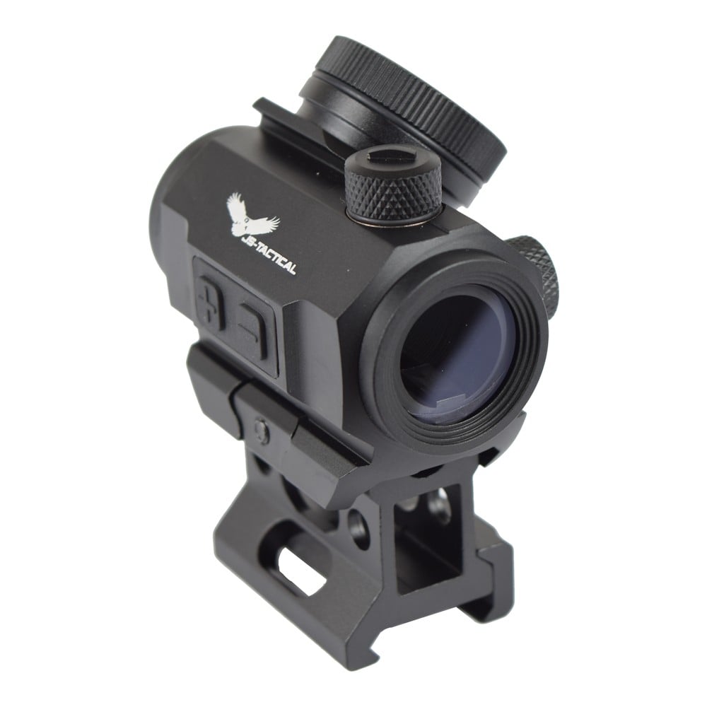 Red Dot Sight con rialzo 1" e batteria integrata nero di JS-TACTICAL