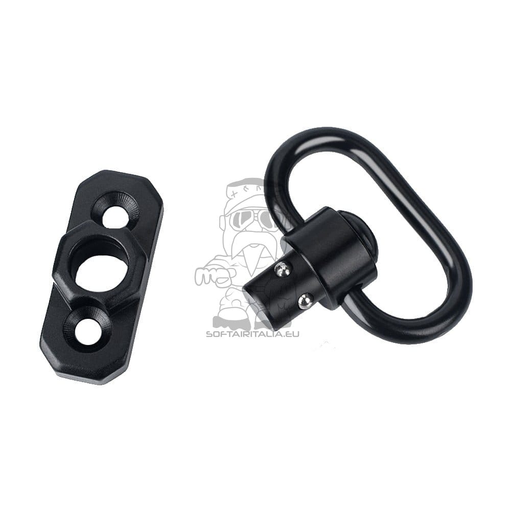 Gancio cinghia QD in metallo per M-Lok nero