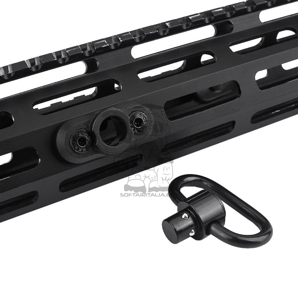 Gancio Cinghia QD in Metallo per Keymod/M-Lok Nero