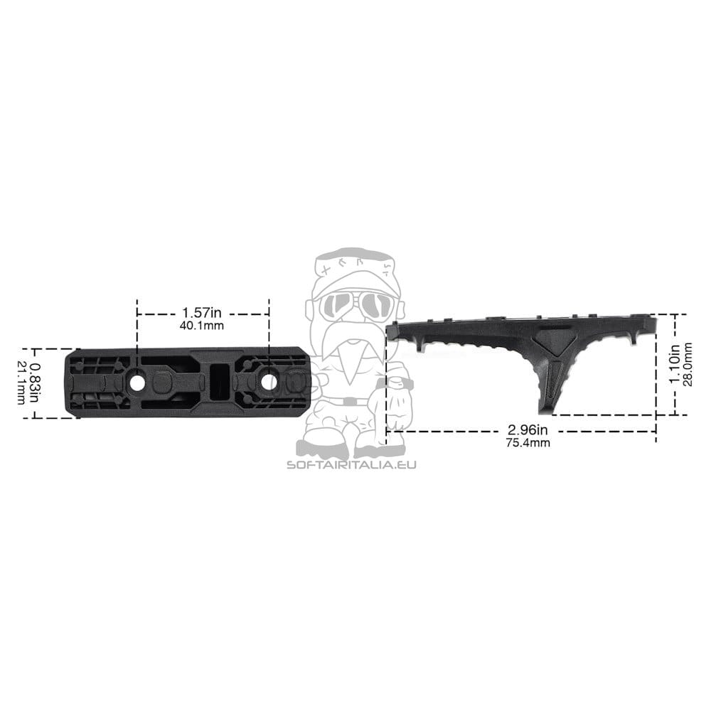 Mp Hand Stop per sistemi MLOK nero