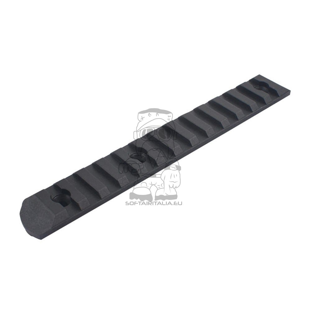 Set 6 slitte 20mm in polimero per Keymod e M-Lok nere