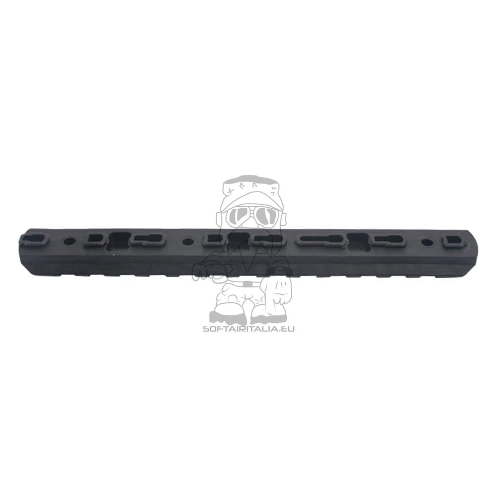 Set 6 slitte 20mm in polimero per Keymod e M-Lok nere