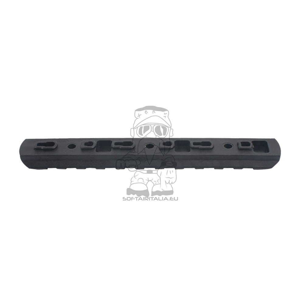 Set 6 slitte 20mm in polimero per Keymod e M-Lok nere