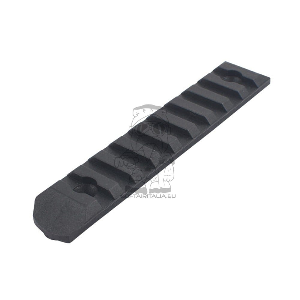 Set 6 slitte 20mm in polimero per Keymod e M-Lok nere