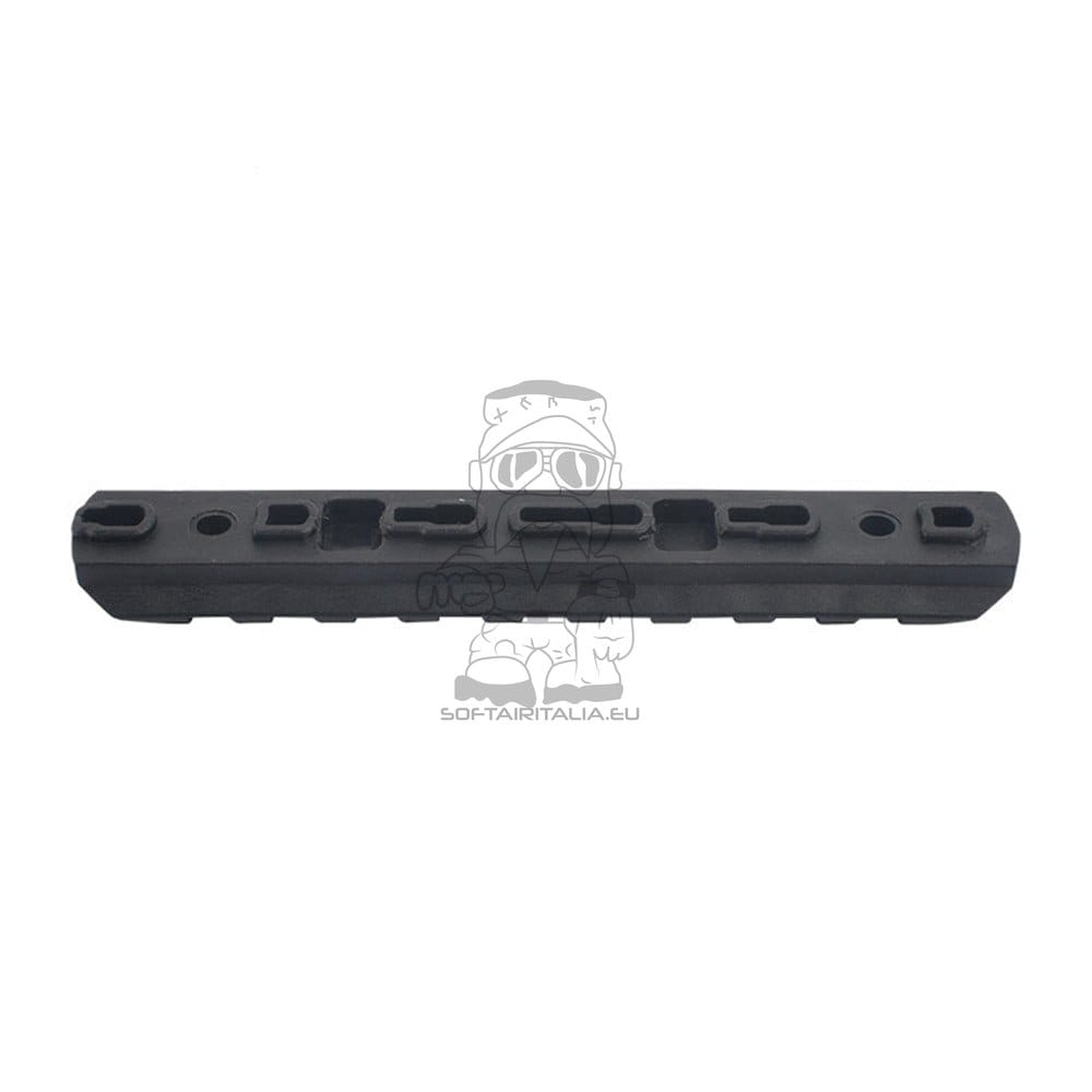 Set 6 slitte 20mm in polimero per Keymod e M-Lok nere