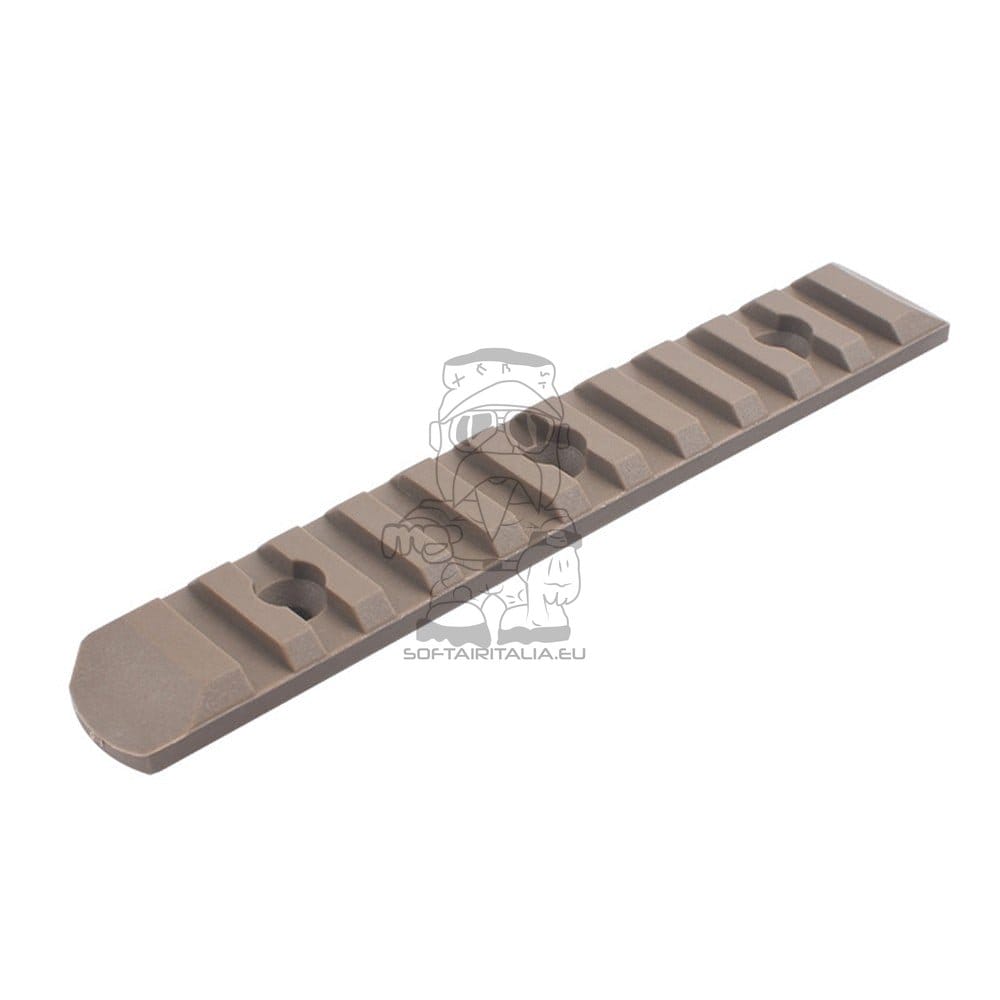 Set 6 Slitte 20mm in Polimero per Keymod e M-Lok Dark Earth
