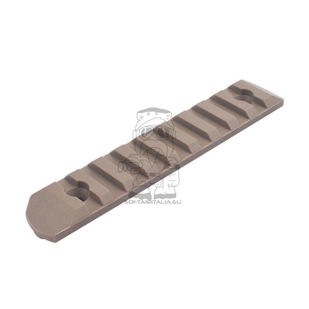 Set 6 Slitte 20mm in Polimero per Keymod e M-Lok Dark Earth
