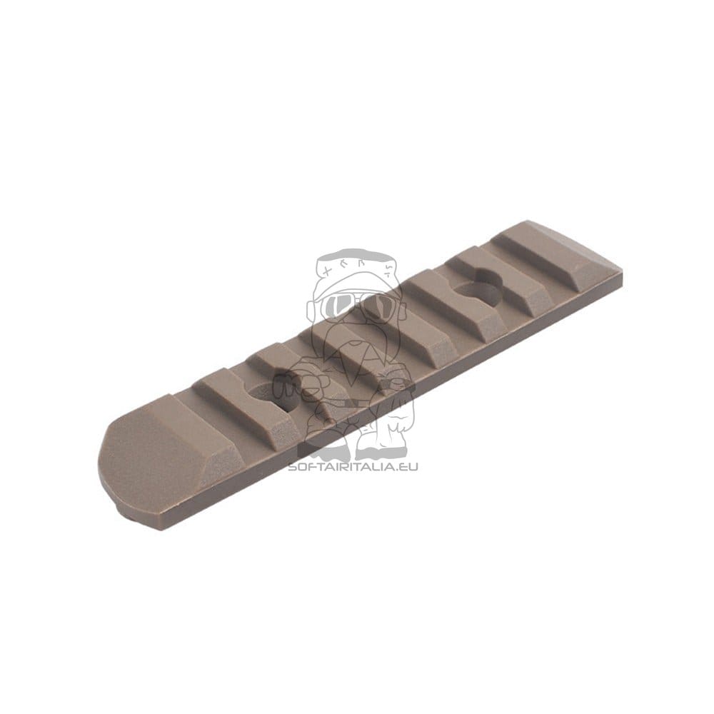 Set 6 Slitte 20mm in Polimero per Keymod e M-Lok Dark Earth