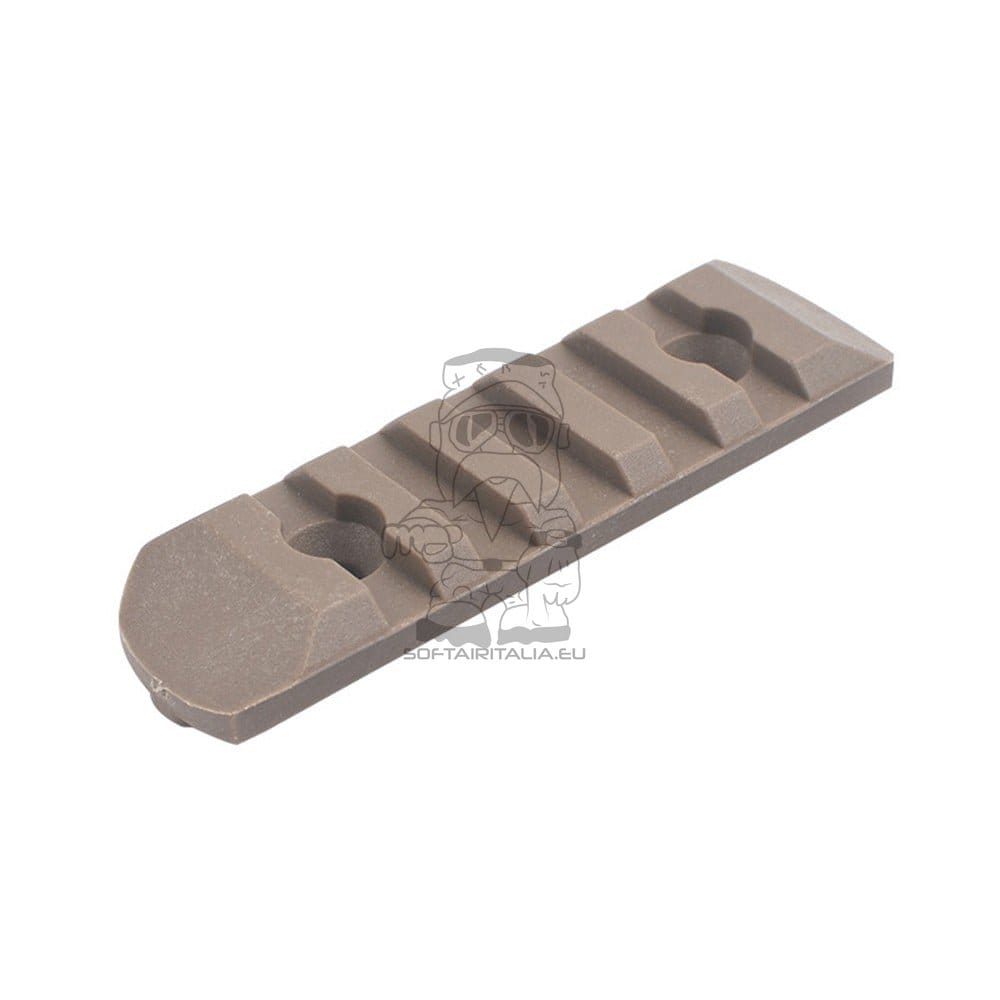 Set 6 Slitte 20mm in Polimero per Keymod e M-Lok Dark Earth