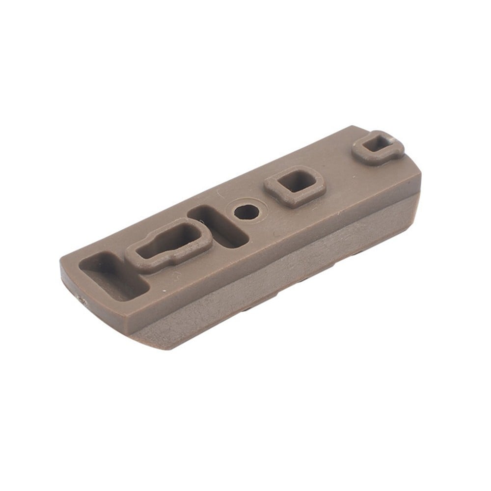 Set 6 Slitte 20mm in Polimero per Keymod e M-Lok Dark Earth