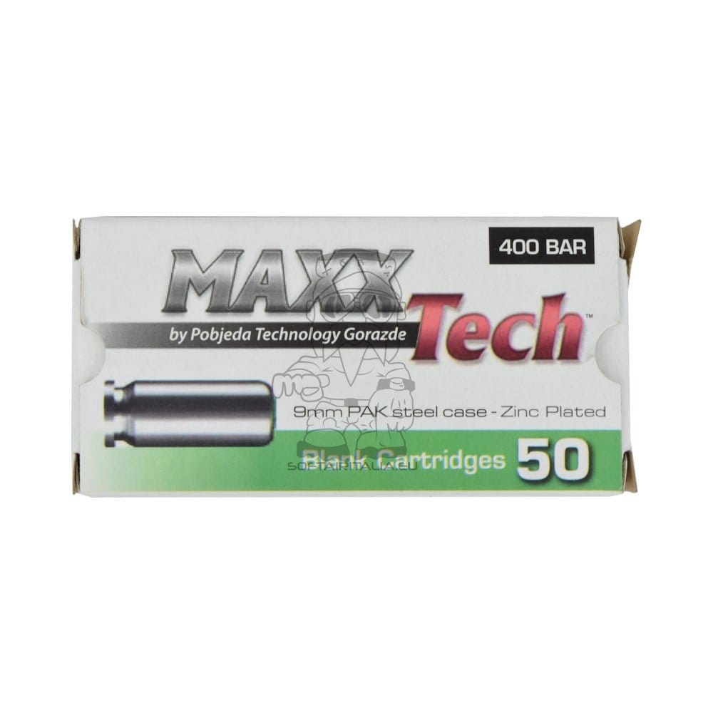 Maxx Tech cartucce a salve calibro 9mm placcate zinco