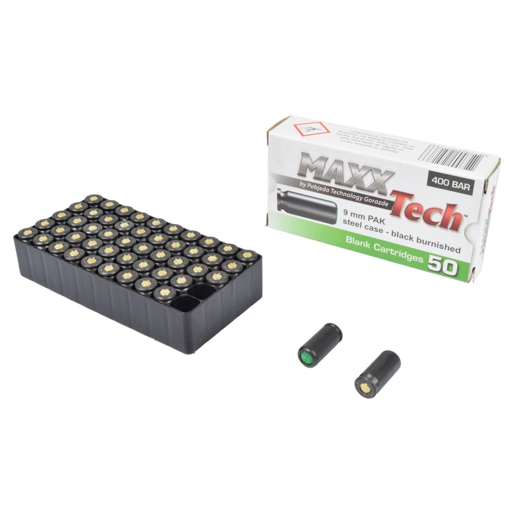 Cartucce a salve 9mm PAK Black Burnished Maxx Tech