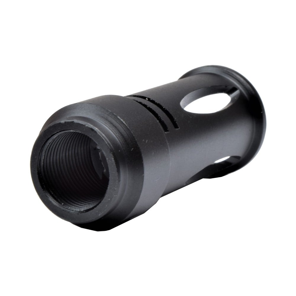 Spegnifiamma in metallo con filetto 14mm antiorario nero