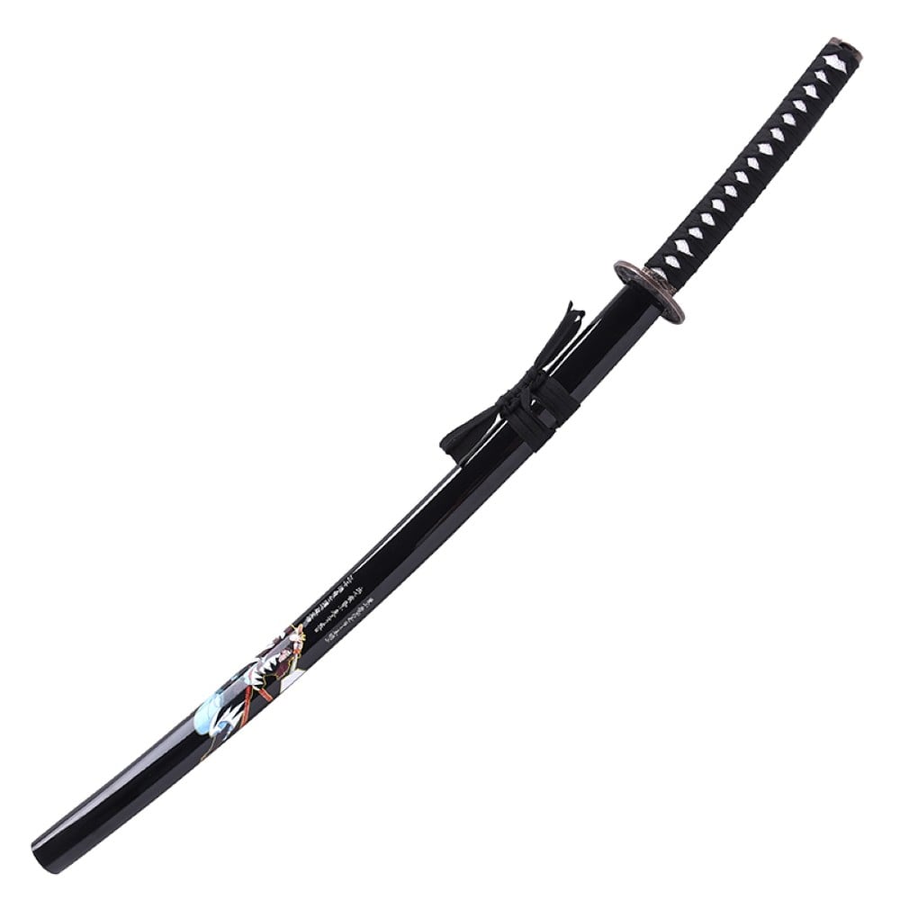 Katana ornamentale con dragone e samurai
