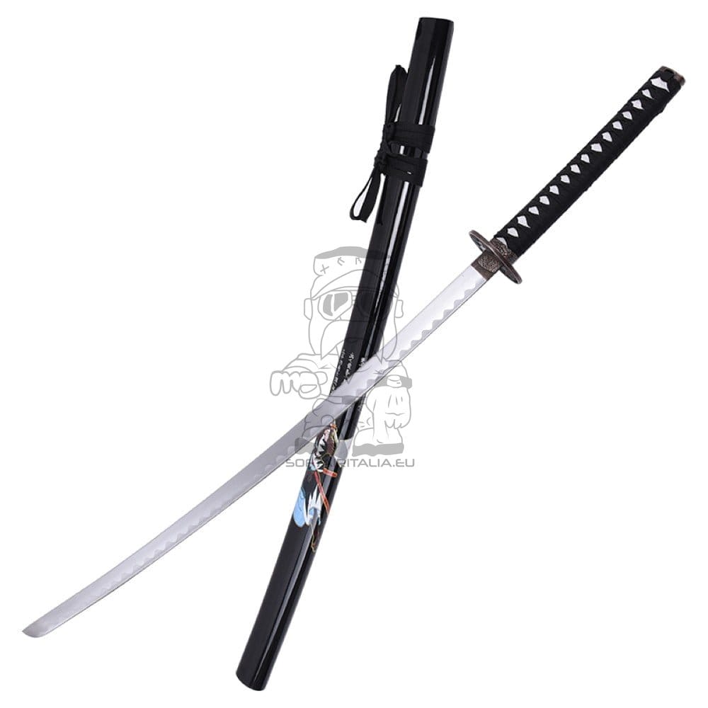Katana ornamentale con dragone e samurai