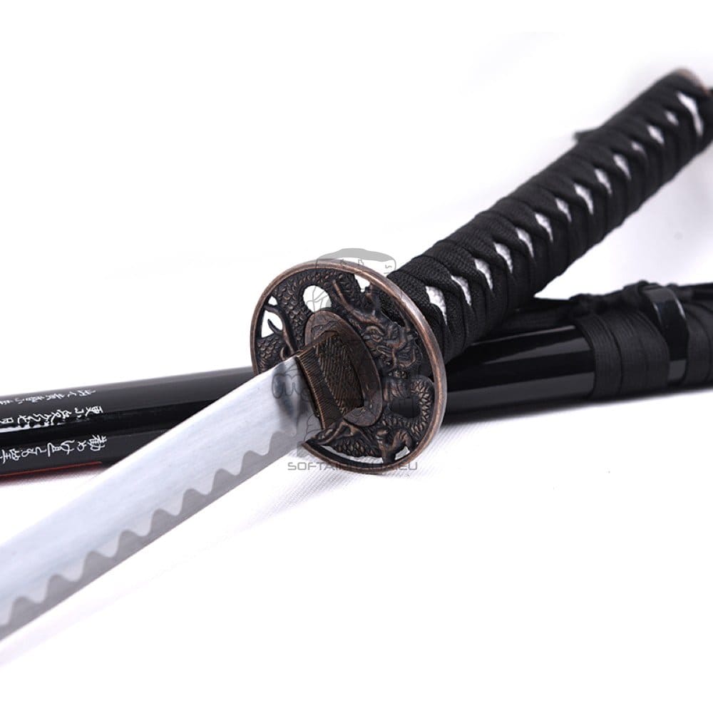 Katana ornamentale con dragone e samurai