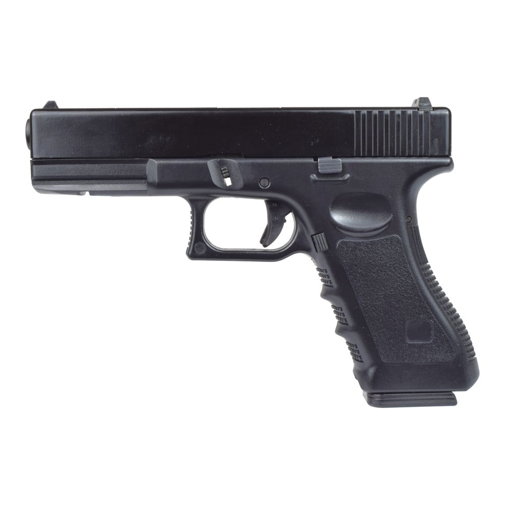 Pistola a gas scarrellante half-metal nera