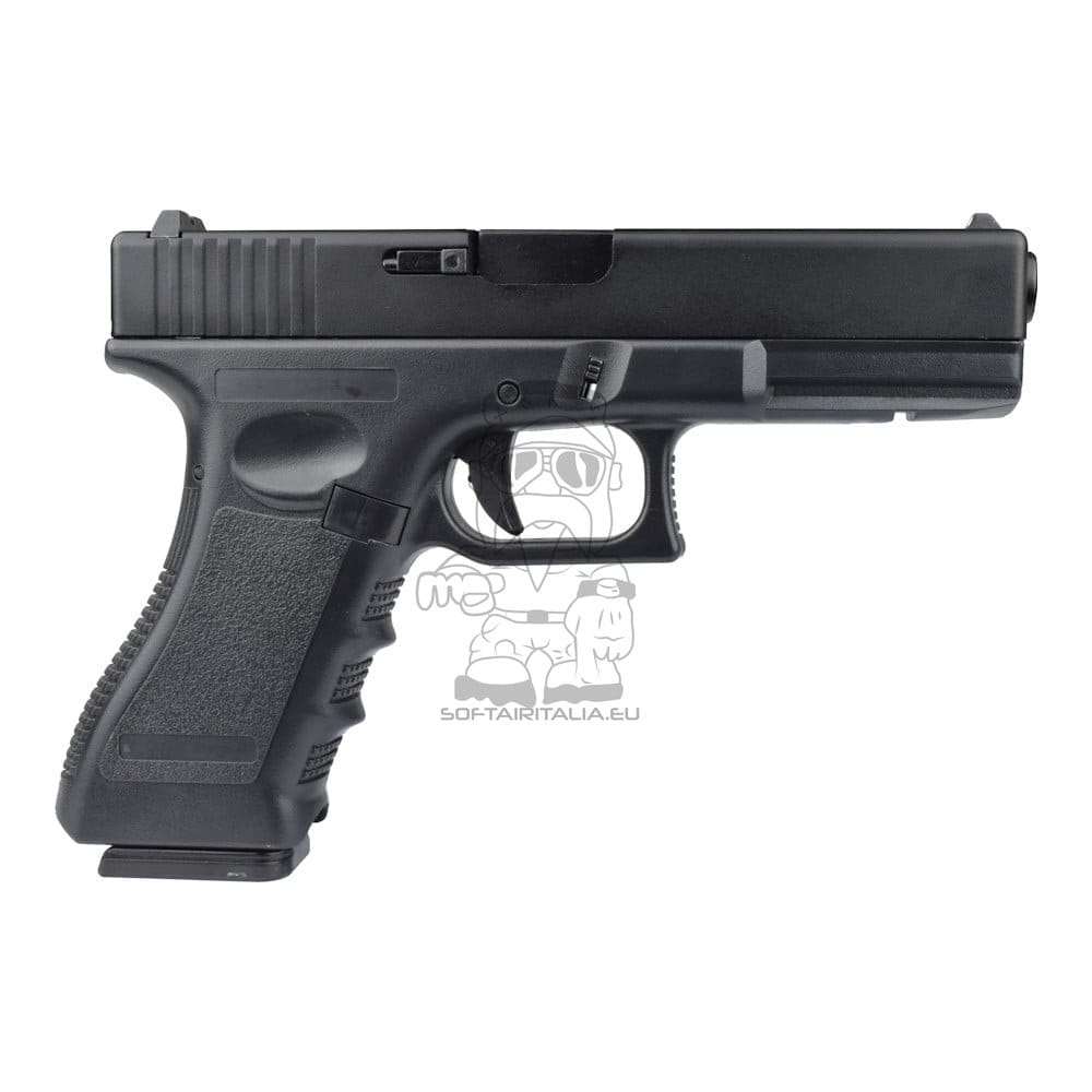 Pistola a gas scarrellante half-metal semi/full auto nera
