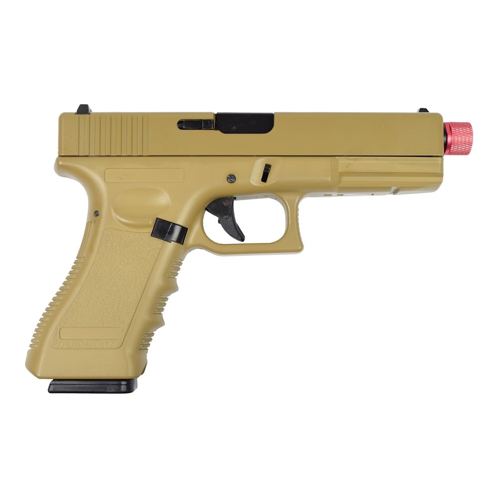 Pistola a gas scarrellante half-metal tan