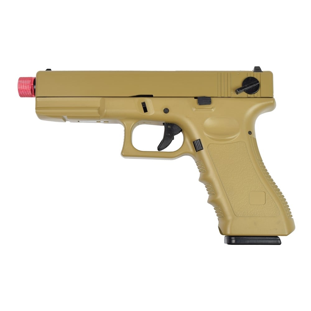 Pistola a gas scarrellante half-metal tan