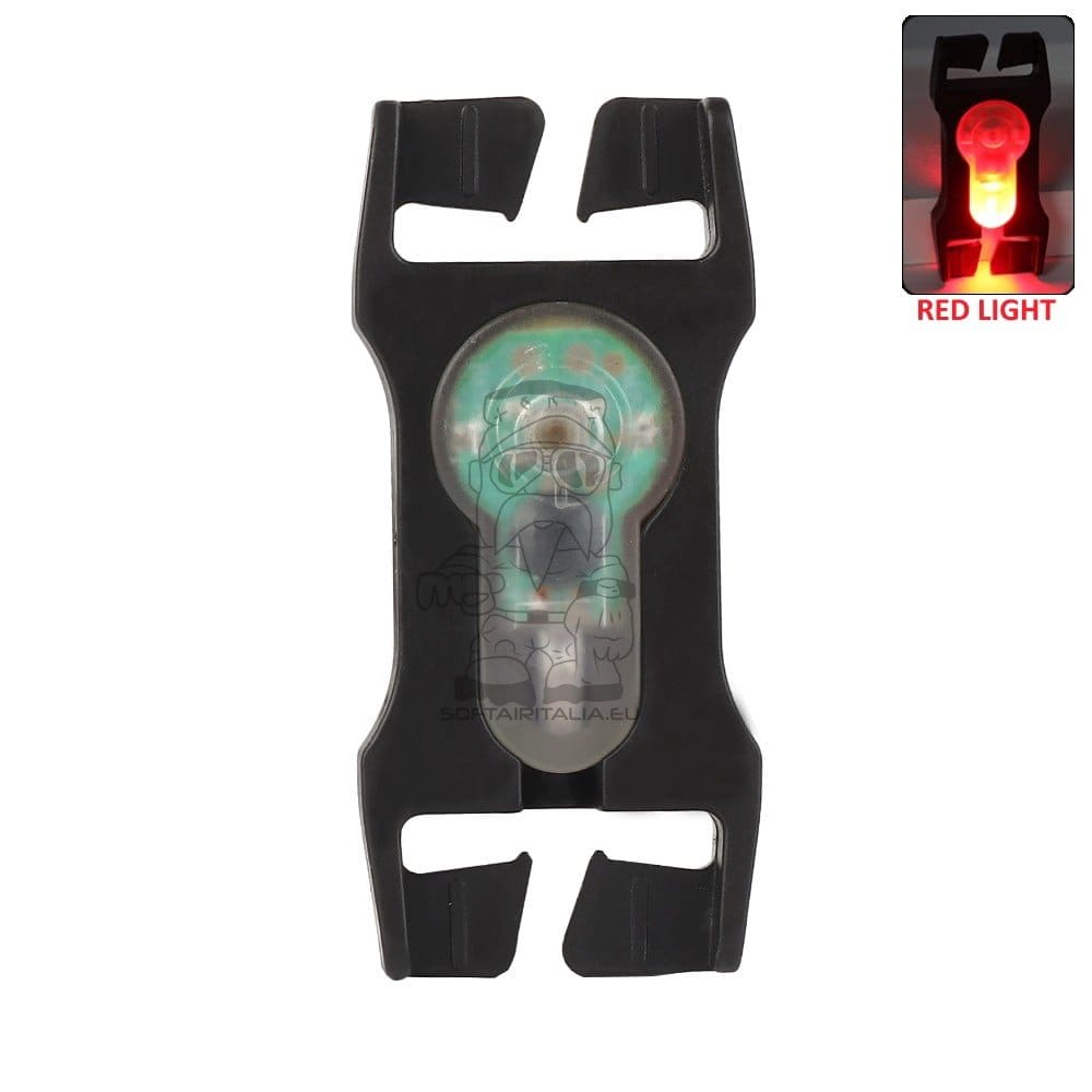 Luce di segnalazione rossa per cinture da 2,5 cm con supporto nero di WOSPORT