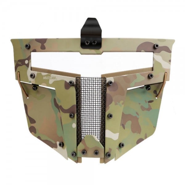Maschera Iron Warrior Full Face Multicam per elmetto di WOSPORT