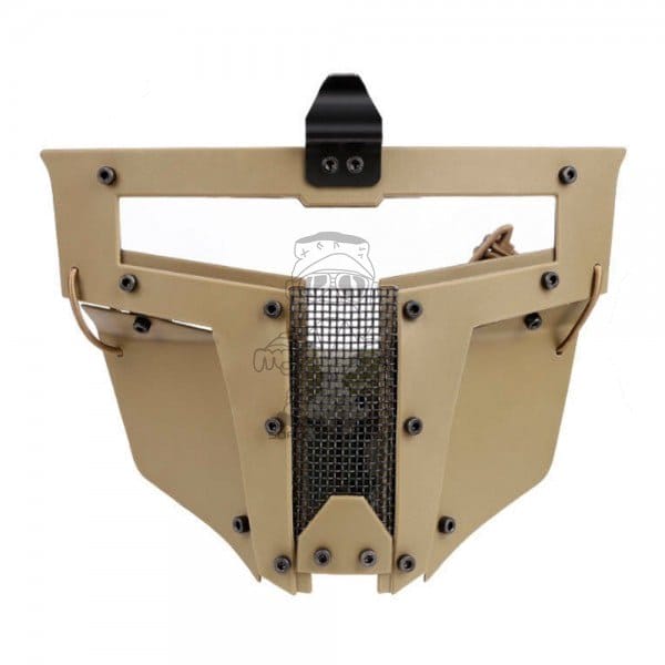 Maschera per elmetto Iron Warrior Full Face Tan di WOSPORT