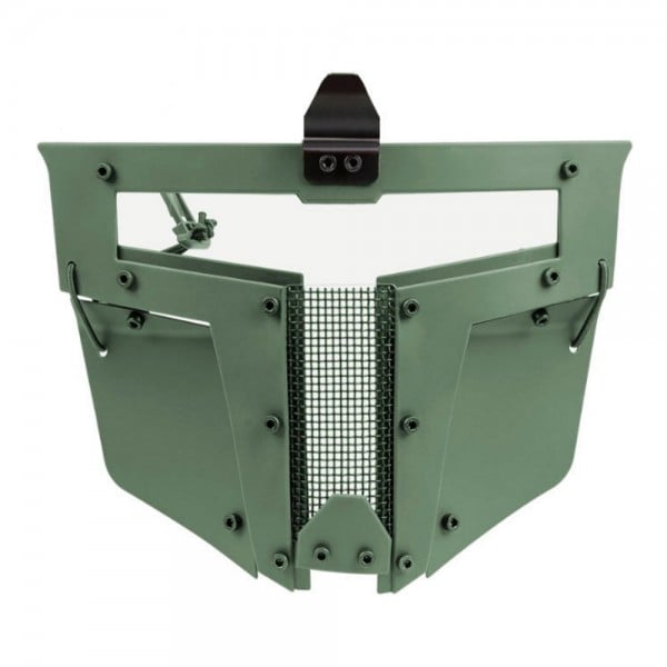 Maschera Full Face Iron Warrior per elmetto Olive Drab di WOSPORT