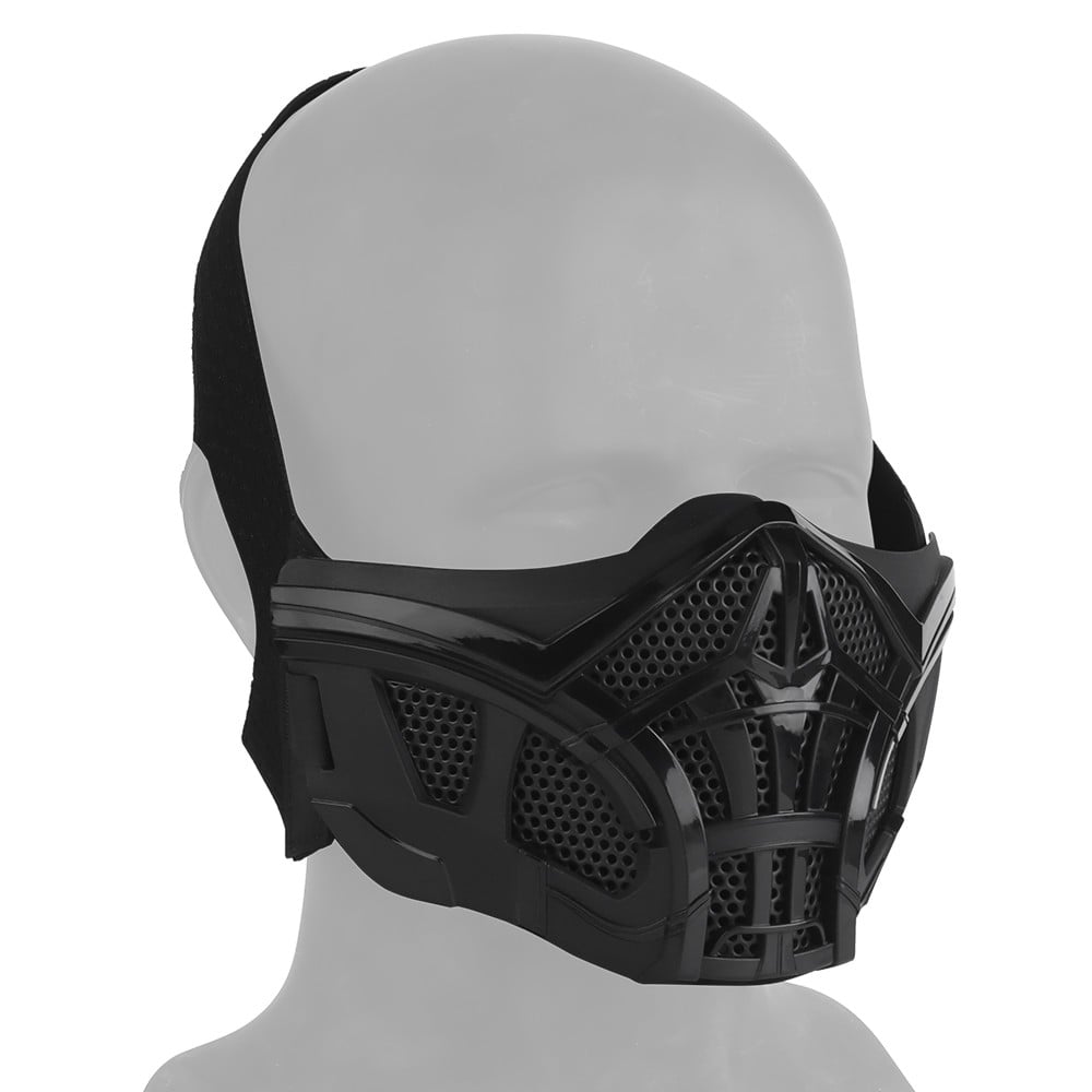 Mezza maschera Scorpion nera di WOSPORT