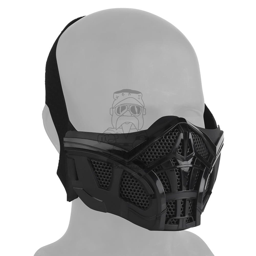 Mezza maschera Scorpion nera di WOSPORT