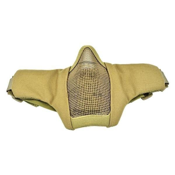 Maschera con griglia in metallo Tan di WOSPORT