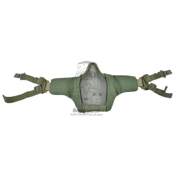 Maschera con griglia in metallo Olive Drab di WOSPORT