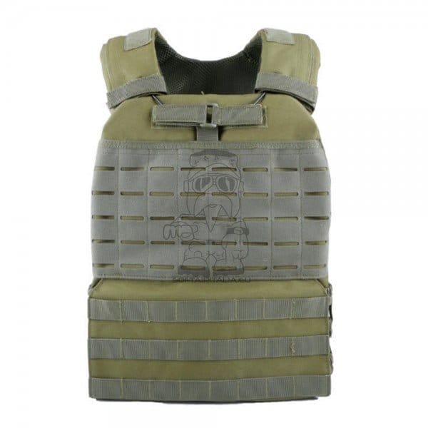 Gilet tattico Plate Carrier Olive Drab di WOSPORT