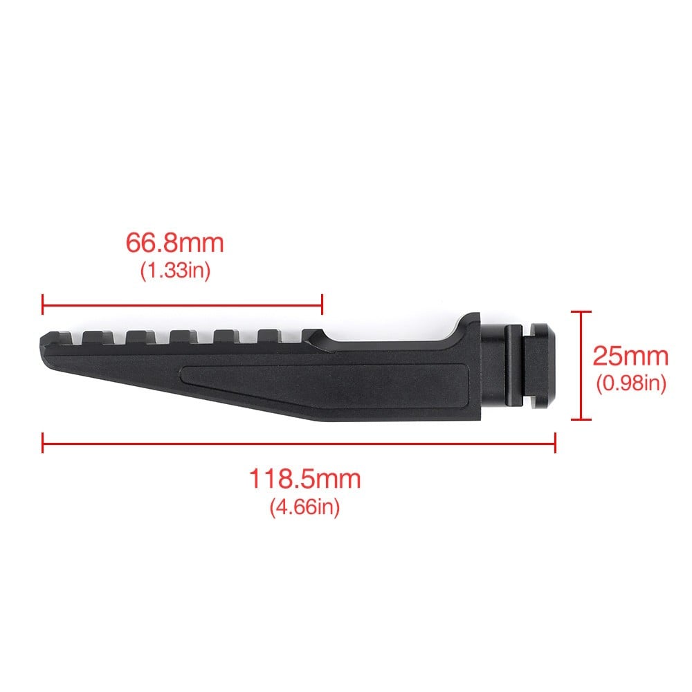 Slitta 20mm per supporti micro nera di WADSN
