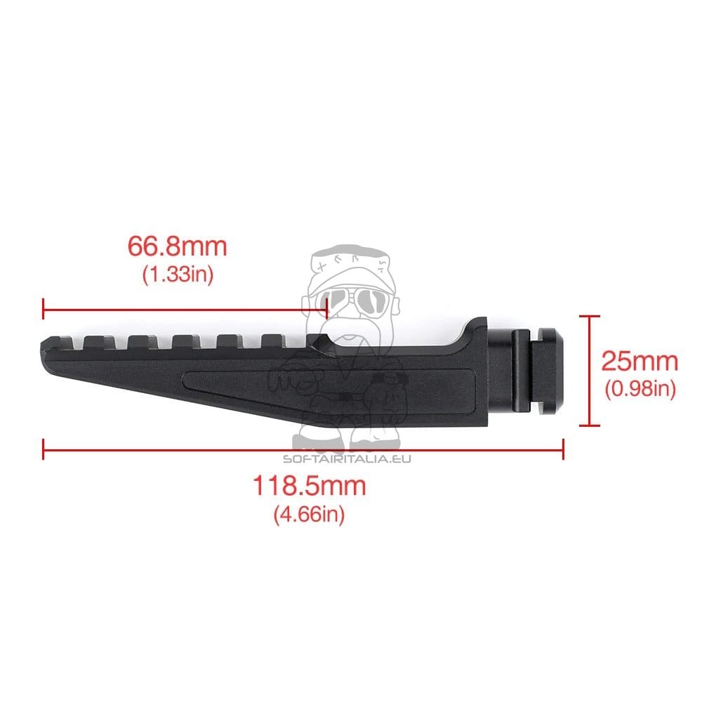 Slitta 20mm per supporti micro nera di WADSN