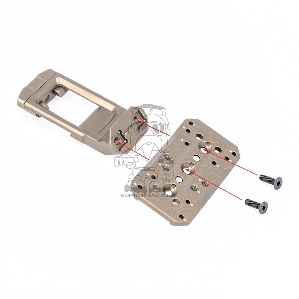 Attacco laterale 45 gradi per Red Dot T1, T2, RMR Dark Earth di WADSN