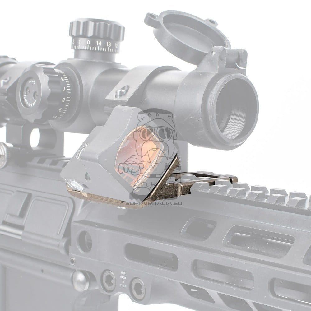 Attacco laterale 45 gradi per Red Dot T1, T2, RMR Dark Earth di WADSN