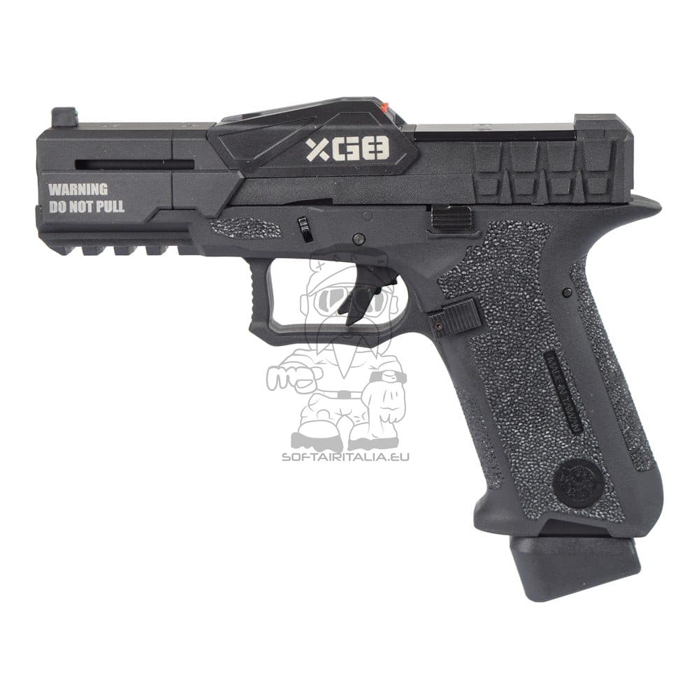 Pistola a gas XO-P1 scarrellante nera