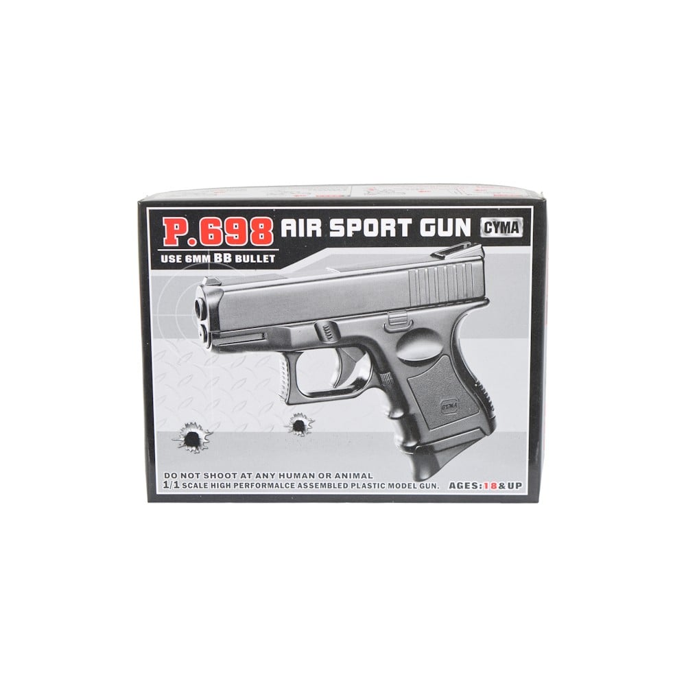 Pistola a molla P.698 nera di CYMA